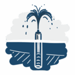 Dessin d'une foreuse dans le sol et du haut de laquelle jaillit de l'eau, illustrant le service "Hydrogéologie" de BEG SADessin d'une foreuse dans le sol et du haut de laquelle jaillit de l'eau, illustrant le service "Hydrogéologie" de BEG SA.